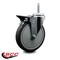 Service Caster 6 Inch Thermoplastic  Rubber Wheel Swivel 58 Inch Threaded Stem Caster with Brake SCC SCC-TS20S614-TPRB-PLB-58212 - alternate 4